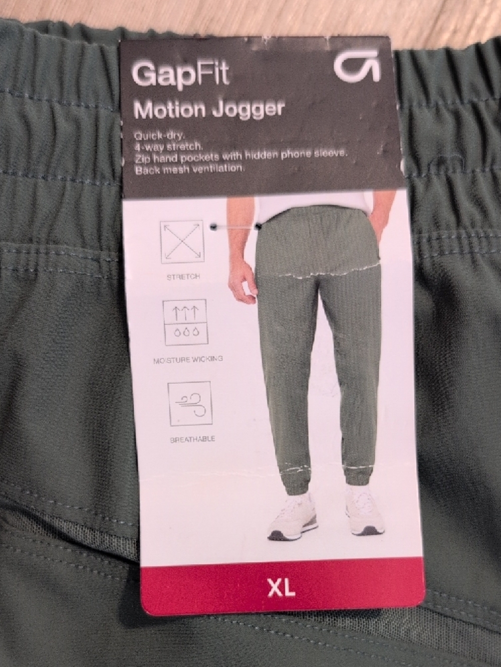 GapFit Motion Joggers in Dark Green Mens XL